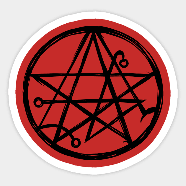 Necronomicon Lovecraft Symbol Sticker by Kotolevskiy